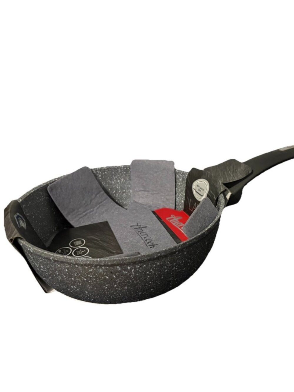 Amercook Lava Stone Collection 8" Deep Fry Pan Gray